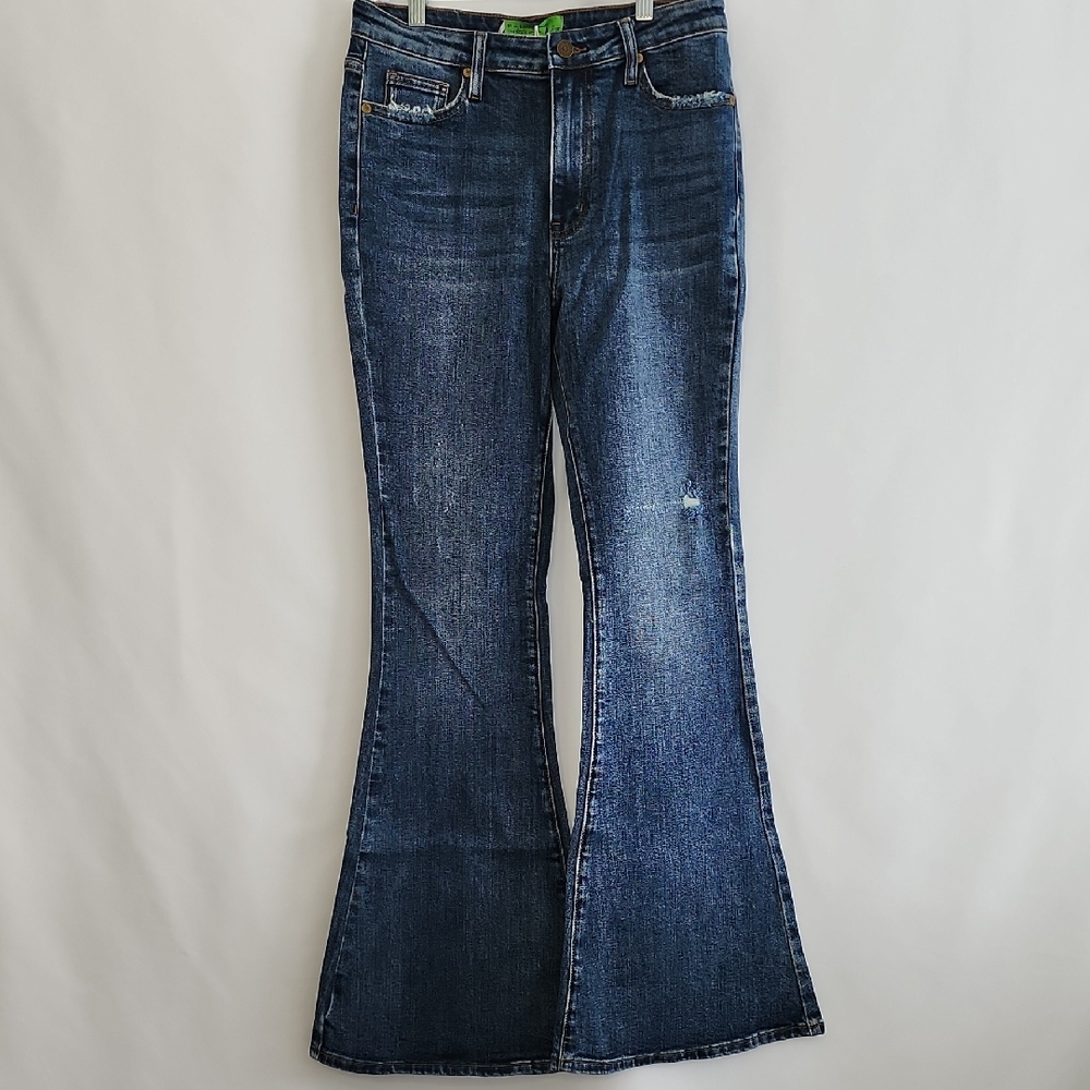 Sandrine Rose X Free People Dark Blue Flare Jeans Size 29